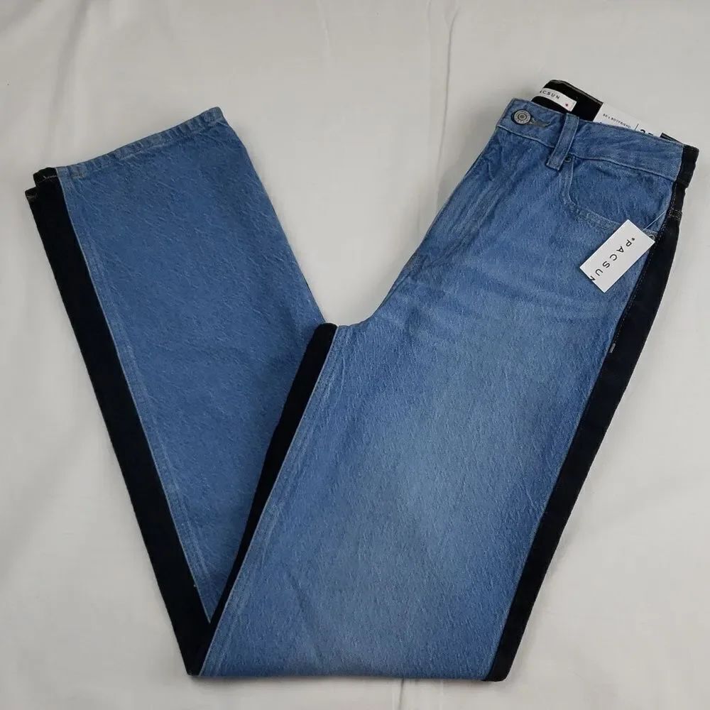 Pacsun Women's 25 Black & Blue Two Tone Boyfriend Jeans